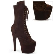 Pleaser ADORE-1045VEL Platform Ankle Boot (Brown Velvet/M) 5