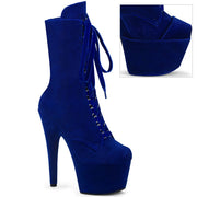 Pleaser ADORE-1045VEL Platform Ankle Boot (Navy Blue Velvet/Navy Blue Velvet) 5
