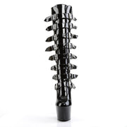 Pleaser ADORE-2043 Platform Knee High Boot (Black Patent/Black)