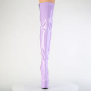 Pleaser ADORE-3000 Platform Thigh High Boot (Lavender Stretch Patent/Lavender)