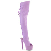 Pleaser ADORE-3019 Platform Knee High Boot (Lavender Faux Leather/Lavender Matte)
