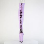 Pleaser ADORE-3019 Platform Knee High Boot (Lavender Faux Leather/Lavender Matte)
