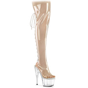 Pleaser ADORE-3019C Platform Knee High Boot (Clear TPU/Clear) 6