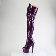 Pleaser ADORE-3020GP Platform Thigh High Boot (Purple Glitter Patent/M)