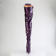 Pleaser ADORE-3020GP Platform Thigh High Boot (Purple Glitter Patent/M)