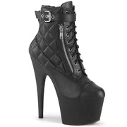Pleaser ADORE-700-05 Platform Ankle Boot (Black Faux Leather/Black Matte) 5