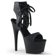 Pleaser ADORE-700-14 Platform Sandal (Black Faux Leather/Black Matte) 5
