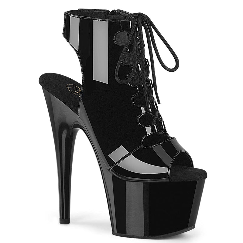 Pleaser ADORE-700-20 Platform Ankle Boot (Black Patent/Black)
