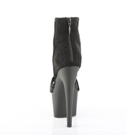 Pleaser ADORE-700-24 Platform Sandal (Black Elastic Band-Microfiber/Black Matte)