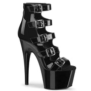 Pleaser ADORE-700-33 Platform Ankle Boot (Black Patent/Black) 5