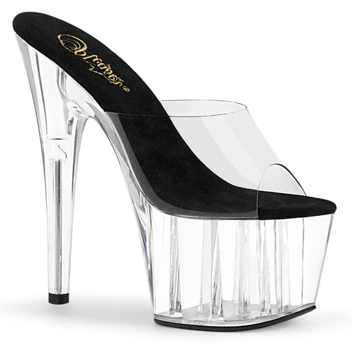Pleaser ADORE-701 Platform Slide (Clear-Black/Clear) 5