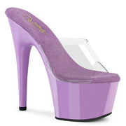 Pleaser ADORE-701 Platform Slide (Clear/Lavender)
