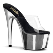 ADORE-701 Platform Slide (Clear/Silver Chrome)