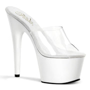 Pleaser ADORE-701 Platform Slide (Clear/White) 5