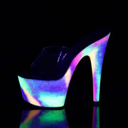 Pleaser ADORE-701GXY Clear/Neon Galaxy Mini Glitter
