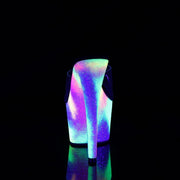 Pleaser ADORE-701GXY Clear/Neon Galaxy Mini Glitter