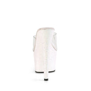 Pleaser ADORE-701LG Platform Slide (Clear/Opal Multi Glitter)
