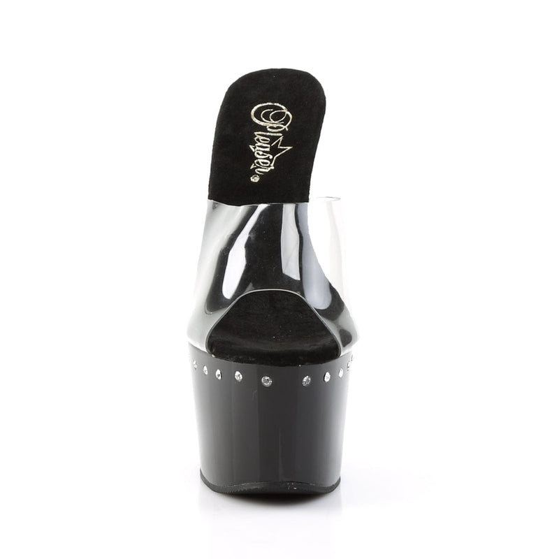 Pleaser ADORE-701LS Platform Slide (Clear/Black)