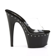 Pleaser ADORE-701LS Platform Slide (Clear/Black)
