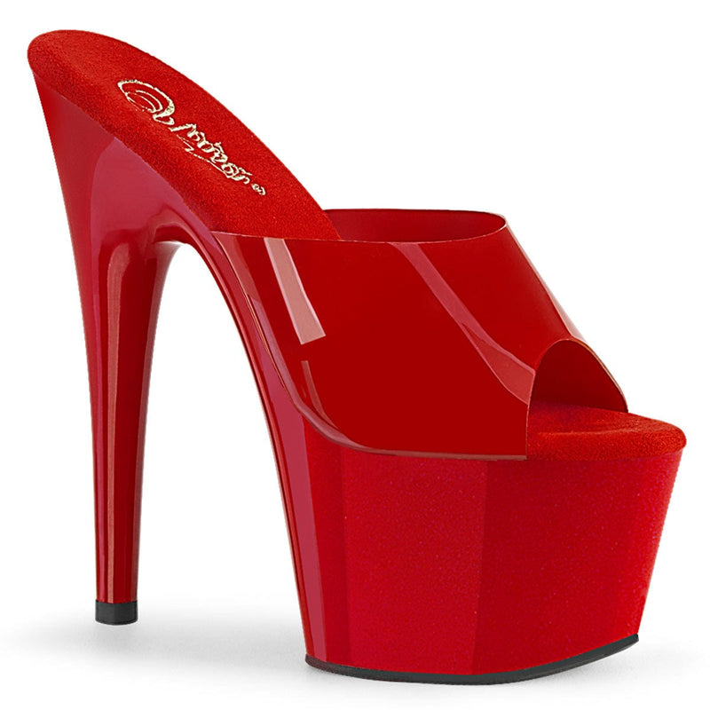 Pleaser ADORE-701N Platform Slide (Red (Jelly-Like) TPU/Red)
