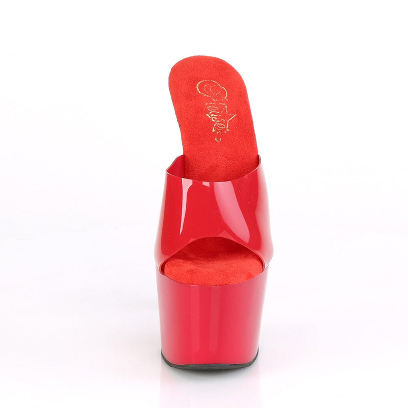 Pleaser ADORE-701N Platform Slide (Red (Jelly-Like) TPU/Red)