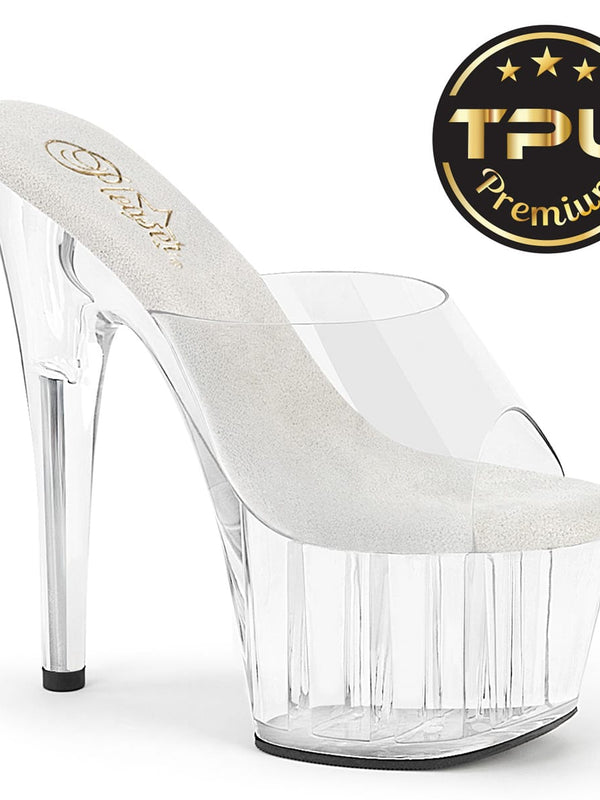 Pleaser ADORE-701PREM Clear/Clear Ankle Strap Sandal