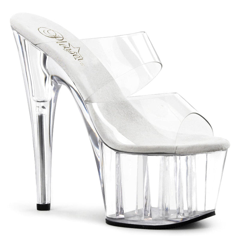 Pleaser ADORE-702 Platform Slide (Clear/Clear)