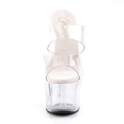 Pleaser ADORE-702 Platform Slide (Clear/Clear)