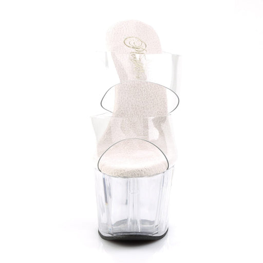 Pleaser ADORE-702 Platform Slide (Clear/Clear)