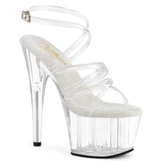 Pleaser ADORE-706 Platform Sandal (Clear/Clear)