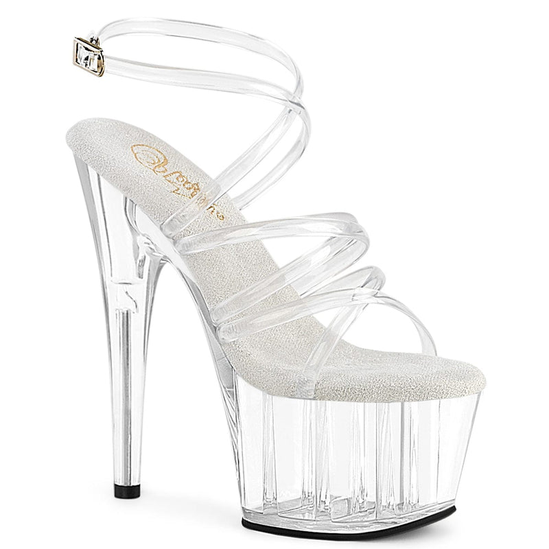 Pleaser ADORE-706 Platform Sandal (Clear/Clear)