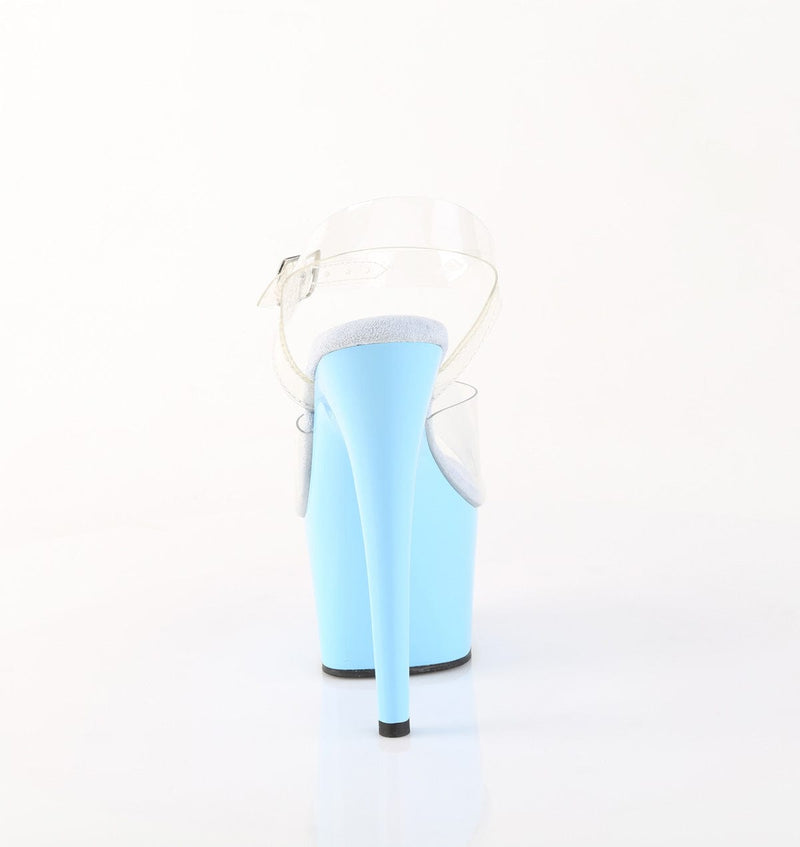 Pleaser ADORE-708 Platform Sandal (Clear/Baby Blue)