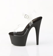 Pleaser ADORE-708 Platform Sandal (Clear/Black Matte)