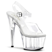 Pleaser ADORE-708 Platform Sandal (Clear/Clear) 5
