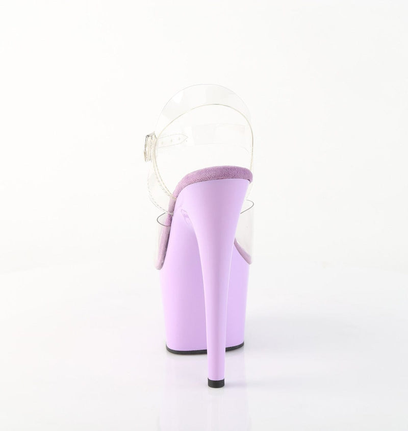 Pleaser ADORE-708 Platform Sandal (Clear/Lavender)