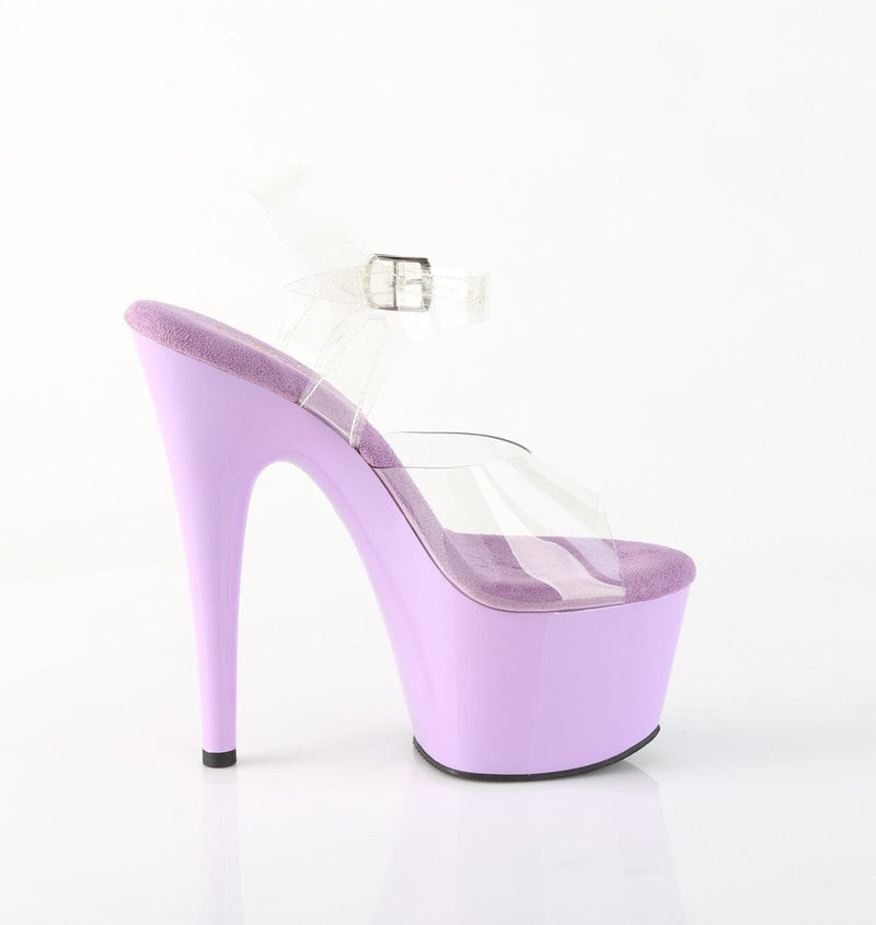Pleaser ADORE-708 Platform Sandal (Clear/Lavender)