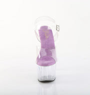 Pleaser ADORE-708 Platform Sandal (Clear-Lavender/Clear)