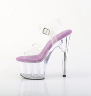Pleaser ADORE-708 Platform Sandal (Clear-Lavender/Clear)