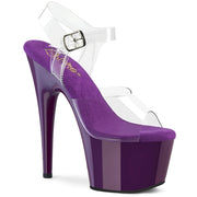 Pleaser ADORE-708 Platform Sandal (Clear/Purple)