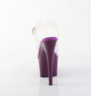 Pleaser ADORE-708 Platform Sandal (Clear/Purple)