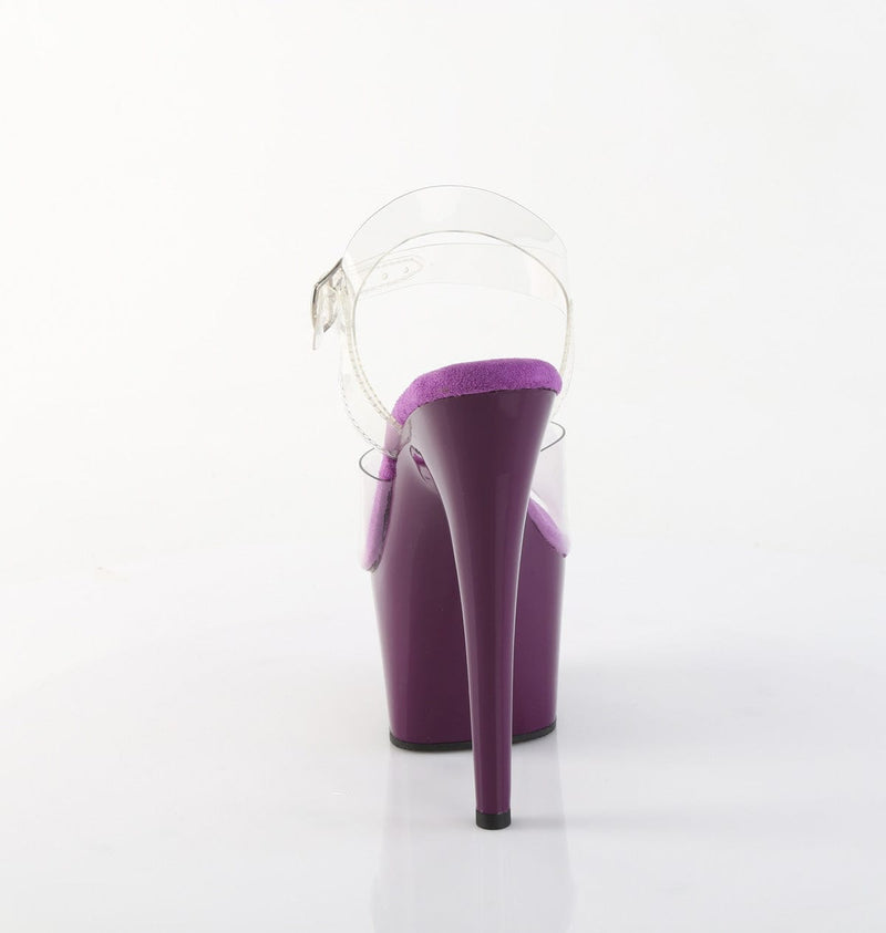 Pleaser ADORE-708 Platform Sandal (Clear/Purple)
