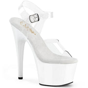 Pleaser ADORE-708 Platform Sandal (Clear/White)