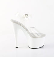 Pleaser ADORE-708 Platform Sandal (Clear/White)