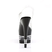 Pleaser ADORE-708LN Platform Sandal (Clear/Black)
