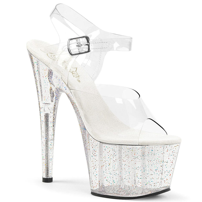 Pleaser ADORE-708MG Platform Sandal (Clear/Clear) 5
