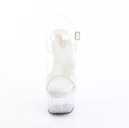 Pleaser ADORE-708MLS Platform Sandal (Clear/Clear)
