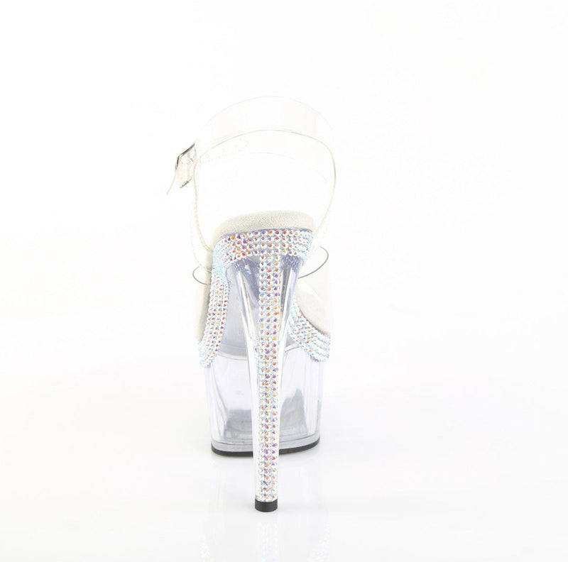 Pleaser ADORE-708MLS Platform Sandal (Clear/Clear)
