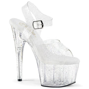 Pleaser ADORE-708MMG Platform Sandal (Clear/Clear)