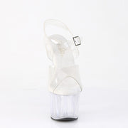 Pleaser ADORE-708MMG Platform Sandal (Clear/Clear)