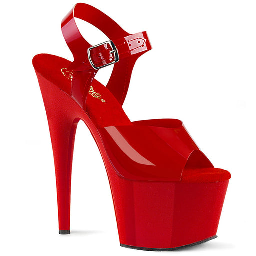 Pleaser ADORE-708N Platform Sandal (Red (Jelly-Like) TPU/Red) 5